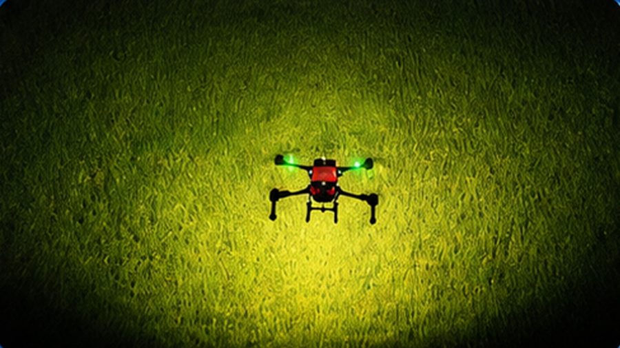 80W bright headlight enabling night spraying operations