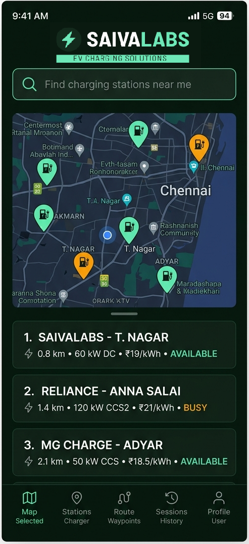 Saivalabs mobile app preview